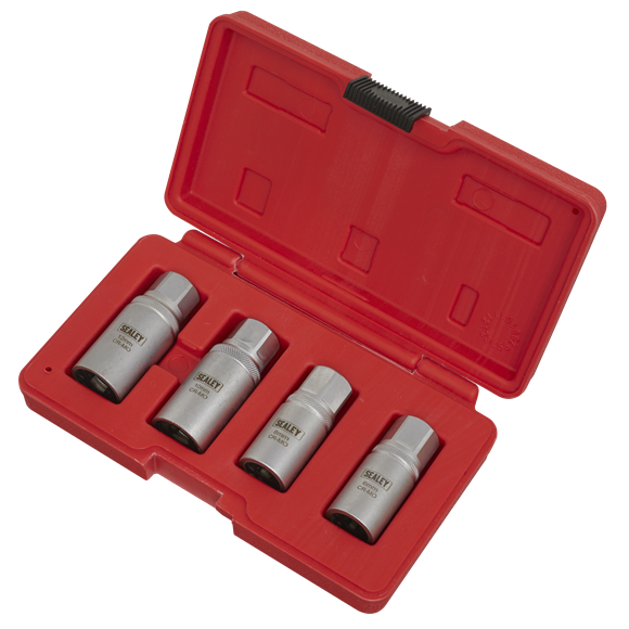 Sealey Stud Extractor Set 4pc 1/2"Sq Drive Metric AK723 Sealey - Dynamic Drive