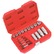 Sealey Bolt Stud & Screw Extractor Set 18pc AK751 Sealey - Dynamic Drive