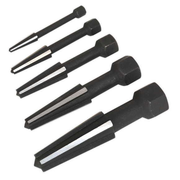 Sealey Screw Extractor Set 5pc Double Edge AK752 Sealey - Dynamic Drive