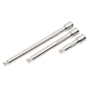 Sealey Wobble/Rigid Extension Bar Set 3pc 3/8"Sq Drive AK763 Sealey - Dynamic Drive