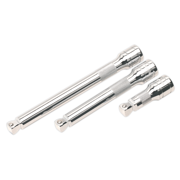 Sealey Wobble/Rigid Extension Bar Set 3pc 1/2"Sq Drive AK764 Sealey - Dynamic Drive