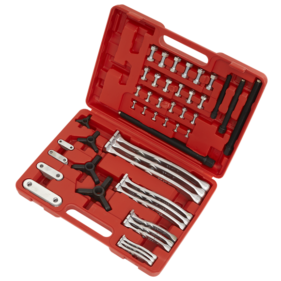 Sealey Gear Reversible Puller Set 4pc Triple Leg AK79 Sealey - Dynamic Drive
