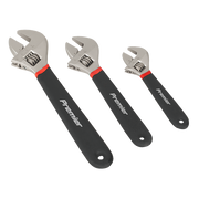 Sealey Adjustable Wrench Set 3pc Ni-Fe Finish AK907 Sealey - Dynamic Drive
