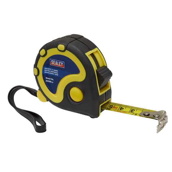 Sealey Rubber Tape Measure 3m(10ft) x 16mm Metric/Imperial AK988 Sealey - Dynamic Drive