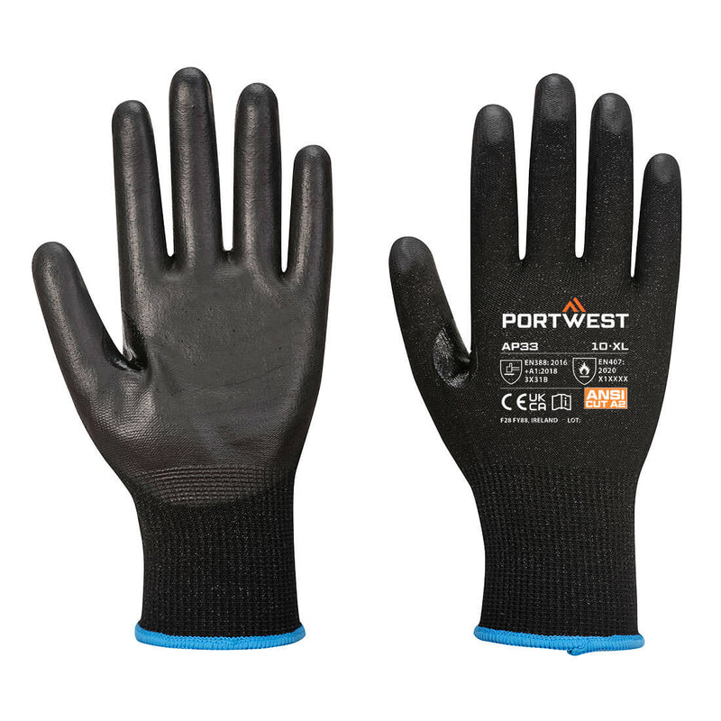 Portwest Lr15 Pu Touchscreen Glove Pk12 Small AP33K8RS Portwest - Dynamic Drive