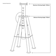 Sealey AXLe Stands (Pair) 10 Tonne Capacity per Stand High Level AS10H Sealey - Dynamic Drive