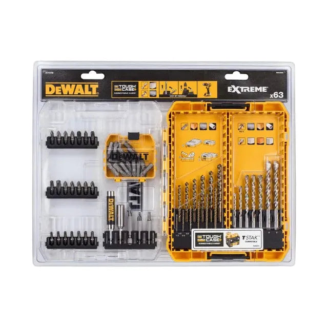 Dewalt Power Tools DT70759 Mixed Drill & Bit Set, 63 Piece DeWALT Power Tools - Dynamic Drive
