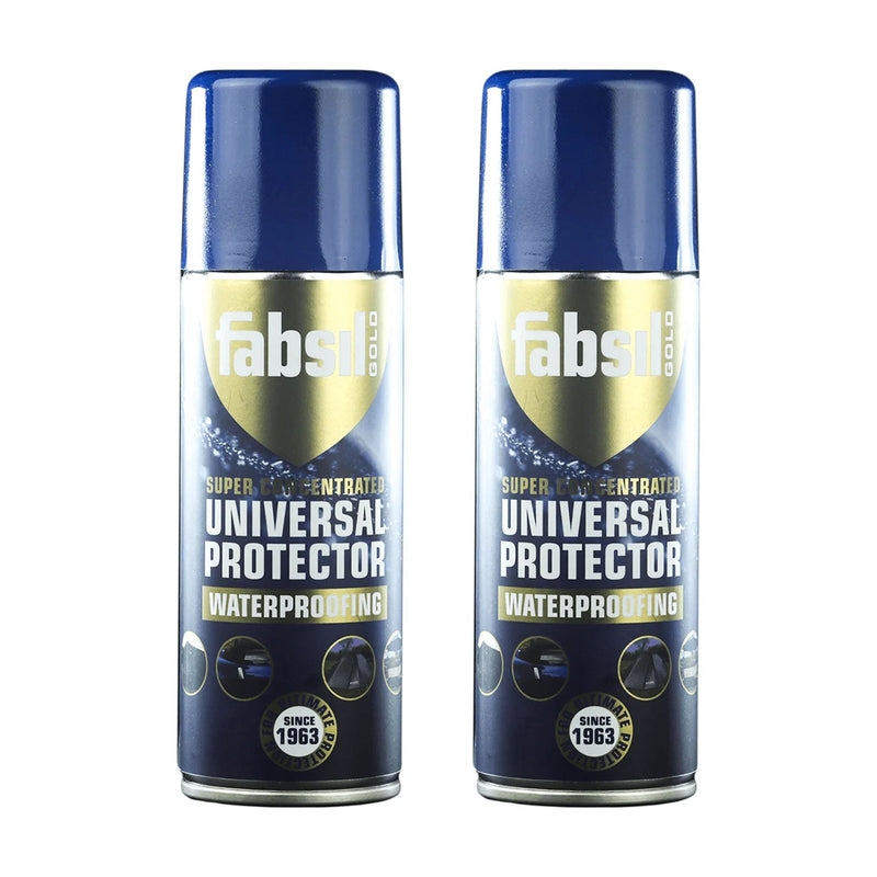 2x Fabsil Gold Waterproofer 200ml Aerosol Spray On Fabric Waterproofing Fabsil - Dynamic Drive