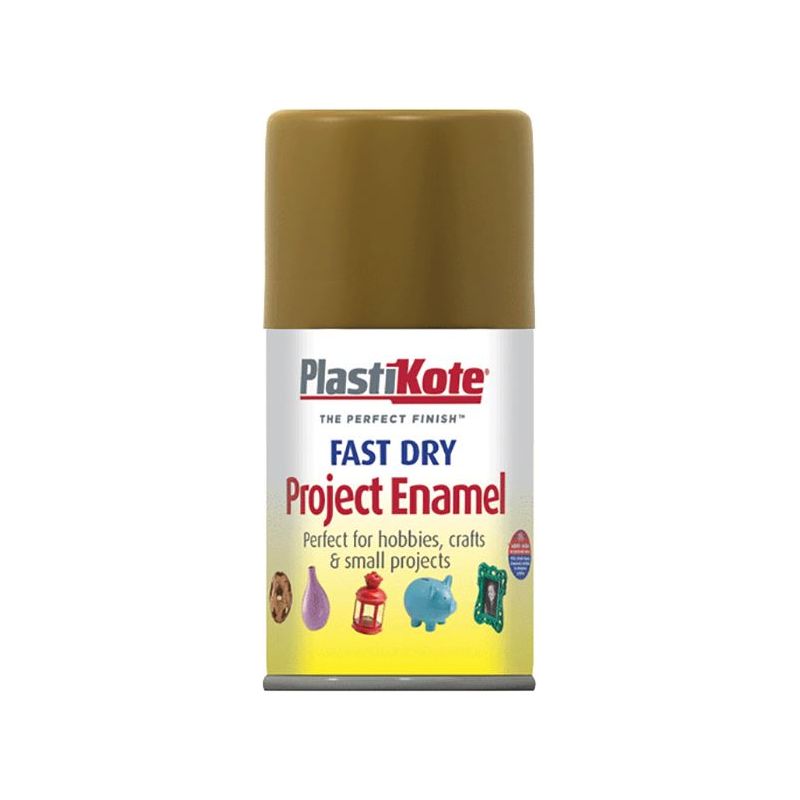 Plastikote Fast Dry Enamel Aerosol Antique Gold 100ml PlastiKote - Dynamic Drive