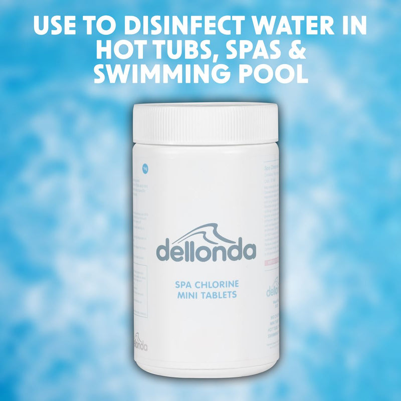 Dellonda Chlorine Mini Tabs for Hot Tubs/Spas & Swimming Pools 1kg DL51 Dellonda - Dynamic Drive