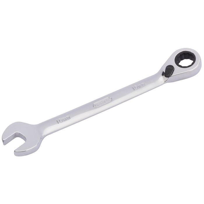 Draper HI-TORQ Metric Reversible Ratcheting Combination Spanner, 10mm Draper - Dynamic Drive