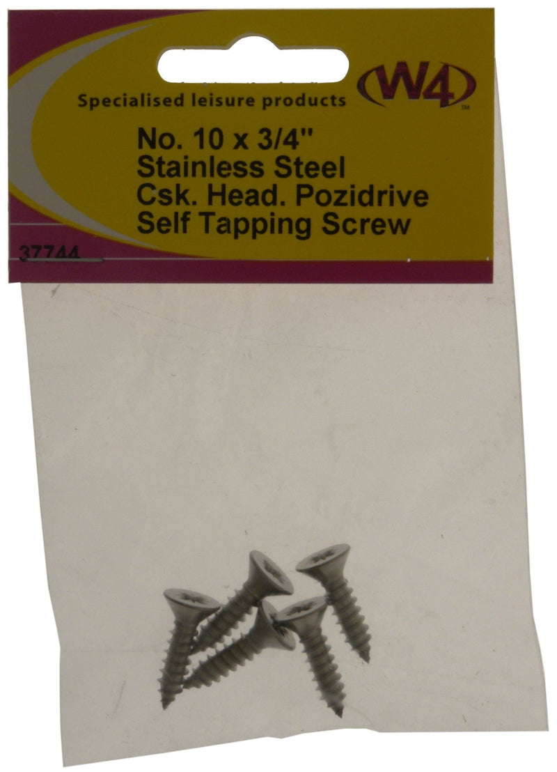 W4 No 10 Counter Sunk 3/4" S/S (5) 37744 W4 - Dynamic Drive