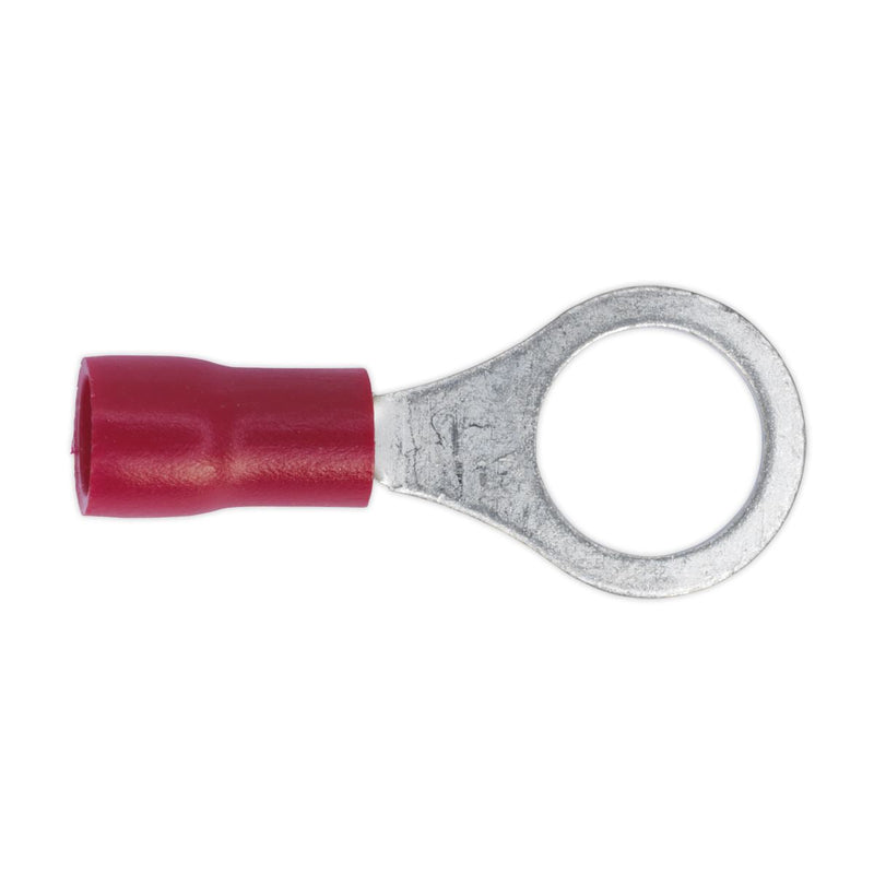 Sealey Easy-Entry Ring Terminal 8.4mm (5/16") Red Pack of 100 RT27 Sealey - Dynamic Drive