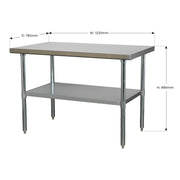 Sealey Stainless Steel Workbench 1.2m AP1248SS Sealey - Dynamic Drive