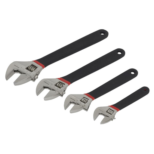 Sealey Adjustable Wrench Set 4pc Ni-Fe Finish AK9935 Sealey - Dynamic Drive