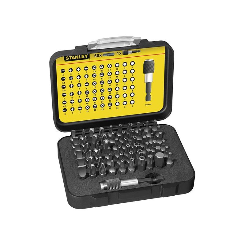 Stanley® Hand Tools Bit Set & Holder, 61 Piece STANLEY® Hand Tools - Dynamic Drive