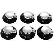 Thetford Oven, Grill Hob Knob Kit Black & Chrome for Enigma Cookers (SSPA1204 Thetford - Dynamic Drive