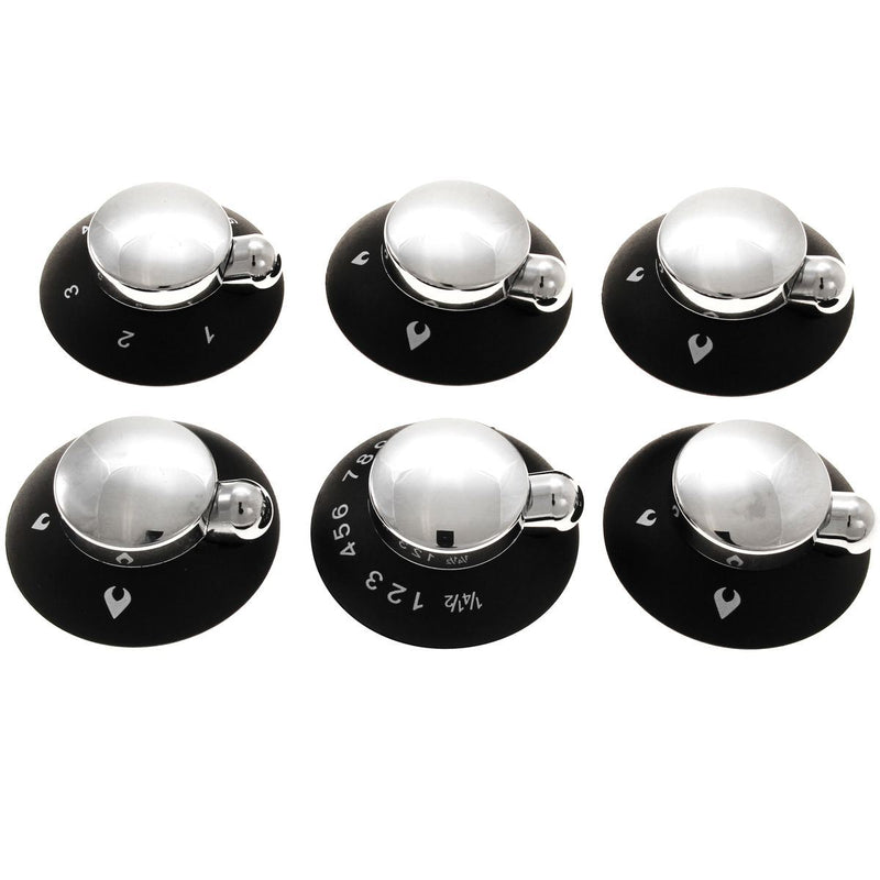 Thetford Oven, Grill Hob Knob Kit Black & Chrome for Enigma Cookers (SSPA1204 Thetford - Dynamic Drive