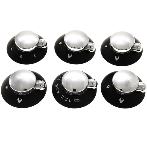 Thetford Oven, Grill Hob Knob Kit Black & Chrome for Enigma Cookers (SSPA1204 Thetford - Dynamic Drive