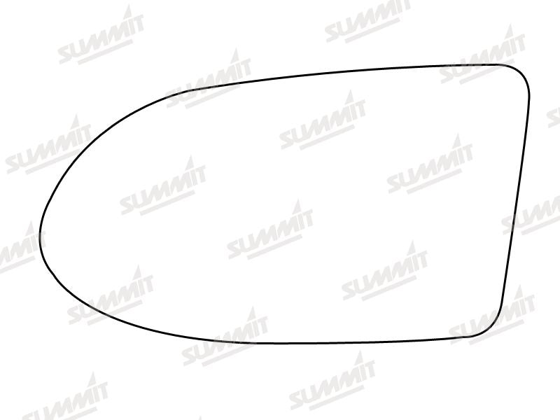 Summit Stick-On Standard Mirror Glass fits Vauxhall Zafira 99 on LHS Summit - Dynamic Drive