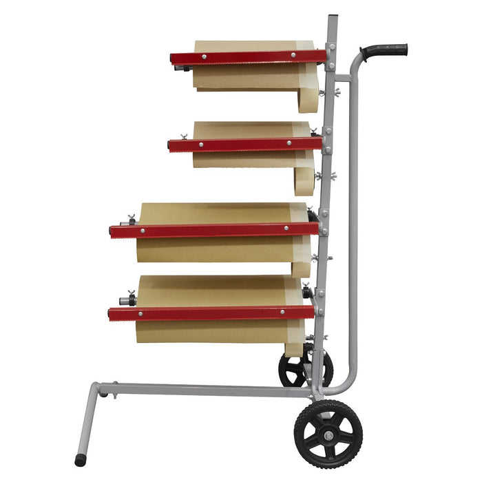 Sealey Masking Paper Dispenser Tree 2 x 300mm & 2 x 450mm Rolls MK63 Sealey - Dynamic Drive