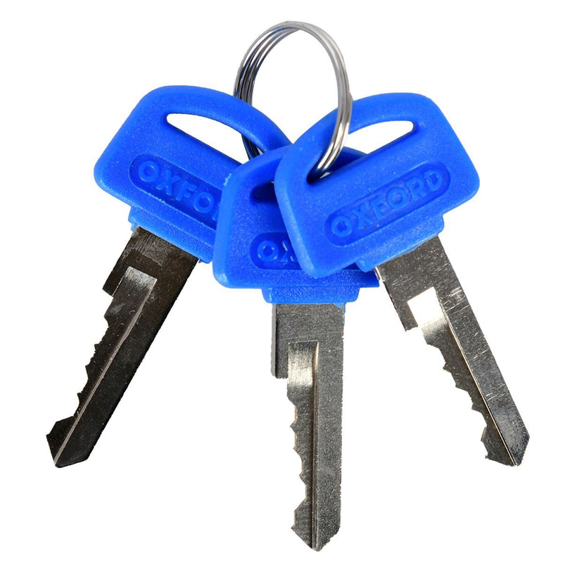 Oxford Self Coiling Tensile Steel Cable Lock 12mm x 1800mm Smoke Oxford - Dynamic Drive
