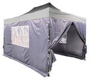 Sides for Louisiana Pavillion in grey (2 x doors, 2 x windows) Unbranded - Dynamic Drive