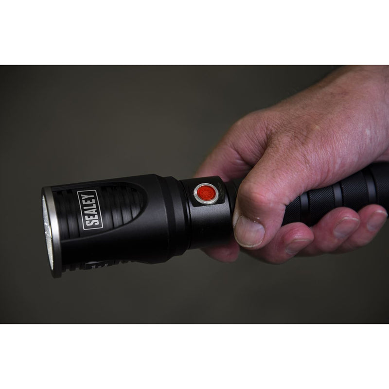 Sealey Aluminium Torch 20W SMD LED Adjustable Focus Rechargeable with USB Port Sealey - Dynamic Drive