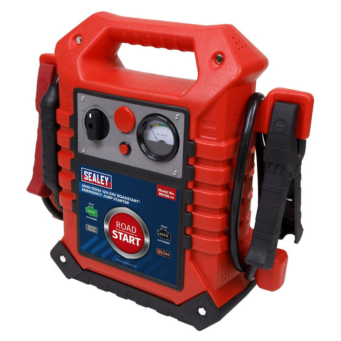Sealey RoadStart® Emergency Jump Starter 12/24V 3000/1500 Peak Amps Sealey  - Dynamic Drive
