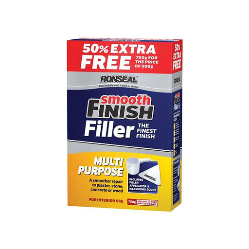 Ronseal Smooth Finish Multipurpose Wall Powder Filler 500g + 50% Ronseal - Dynamic Drive