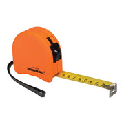Silverline Hi-Vis Contour Tape 8m / 26ft x 25mm Silverline - Dynamic Drive