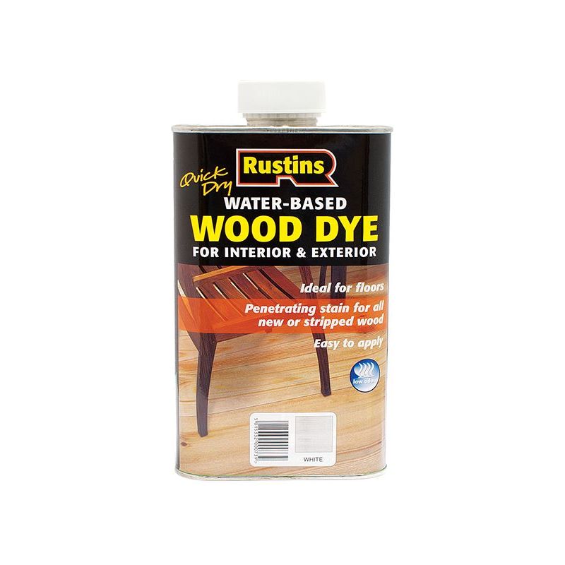 Rustins Quick Dry White Wood Dye 250ml Rustins - Dynamic Drive