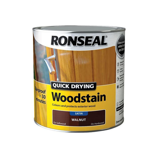 Ronseal Quick Drying Woodstain Satin Smoked Walnut 2.5 litre Ronseal - Dynamic Drive