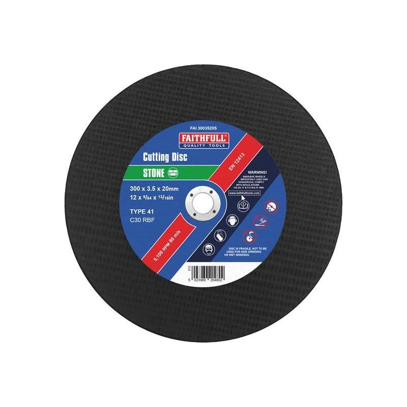 Faithfull Stone Cut Off Disc 300 x 3.5 x 20mm Faithfull - Dynamic Drive