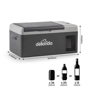 Dellonda Portable Fridge Freezer/Cool Box with LED Display 15L DL12 Dellonda - Dynamic Drive