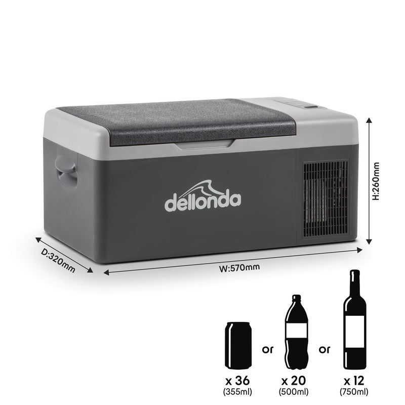 Dellonda Portable Fridge Freezer/Cool Box with LED Display 15L DL12 Dellonda - Dynamic Drive