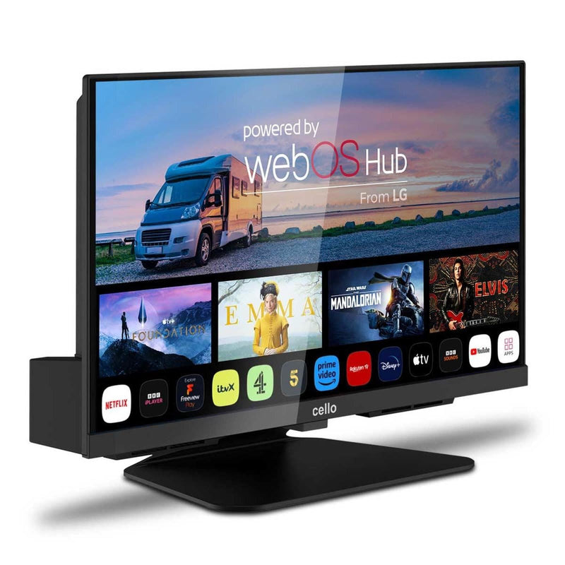 Cello 19" Smart WebOS 12V/230V Traveller TV with DVD & Perfect Pitch Cello - Dynamic Drive