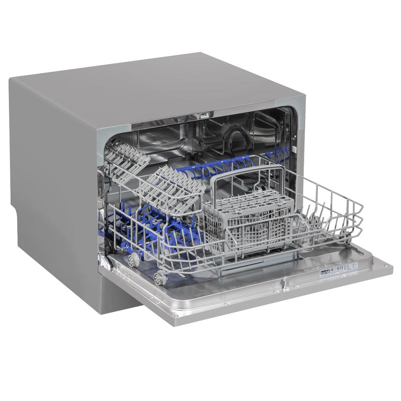 Baridi Tabletop Dishwasher 6 Place Settings 6.5L Capacity - Silver DH84 Baridi - Dynamic Drive