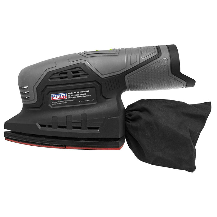 Sealey SV10.8 Series 150mm Cordless Detail Sander 10.8V - Body Only CP108VDSBO Sealey - Dynamic Drive
