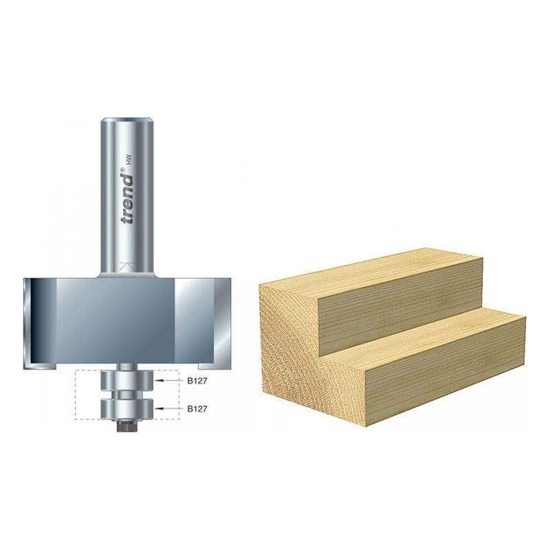 Trend 46/390 x 1/2 TCT Bearing Guided Rebater 22.5mm x 50.8mm Trend - Dynamic Drive