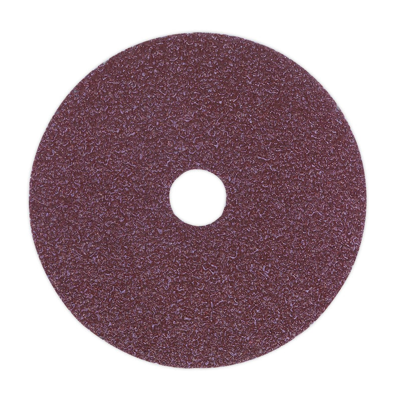 Sealey Sanding Disc Fibre Backed100mm 50Grit Pack of 25 FBD10050 Sealey - Dynamic Drive