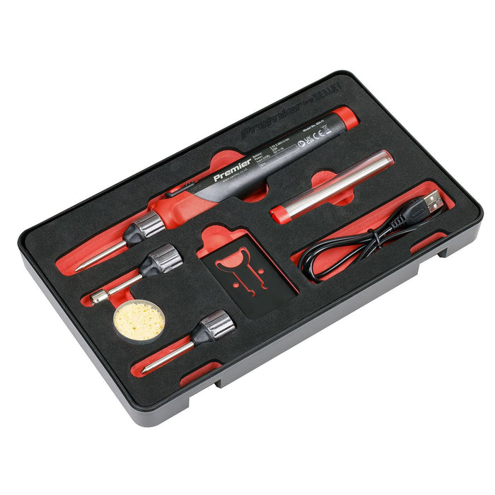 Sealey Lithium-ion Rechargeable Soldering Iron Kit 30W SDL11 Sealey - Dynamic Drive