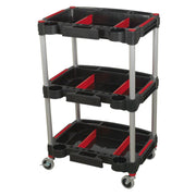 Sealey Workshop Trolley 3-Level Composite with Parts Storage CX313 Sealey - Dynamic Drive