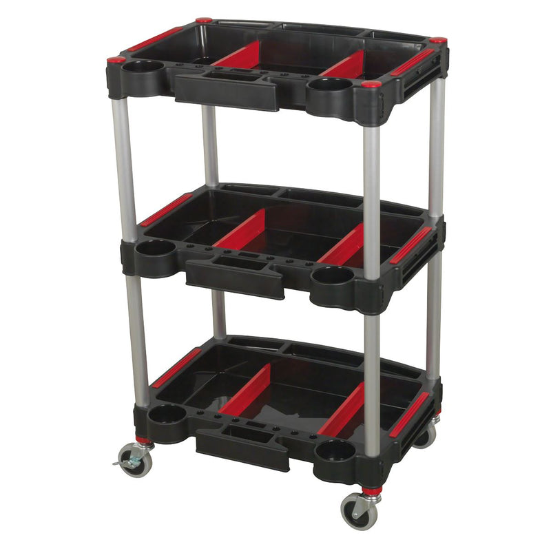 Sealey Workshop Trolley 3-Level Composite with Parts Storage CX313 Sealey - Dynamic Drive