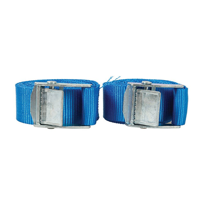 Silverline Cam Buckle Tie Down Strap 2.5m x 25mm 2pk 2.5m x 25mm Silverline - Dynamic Drive