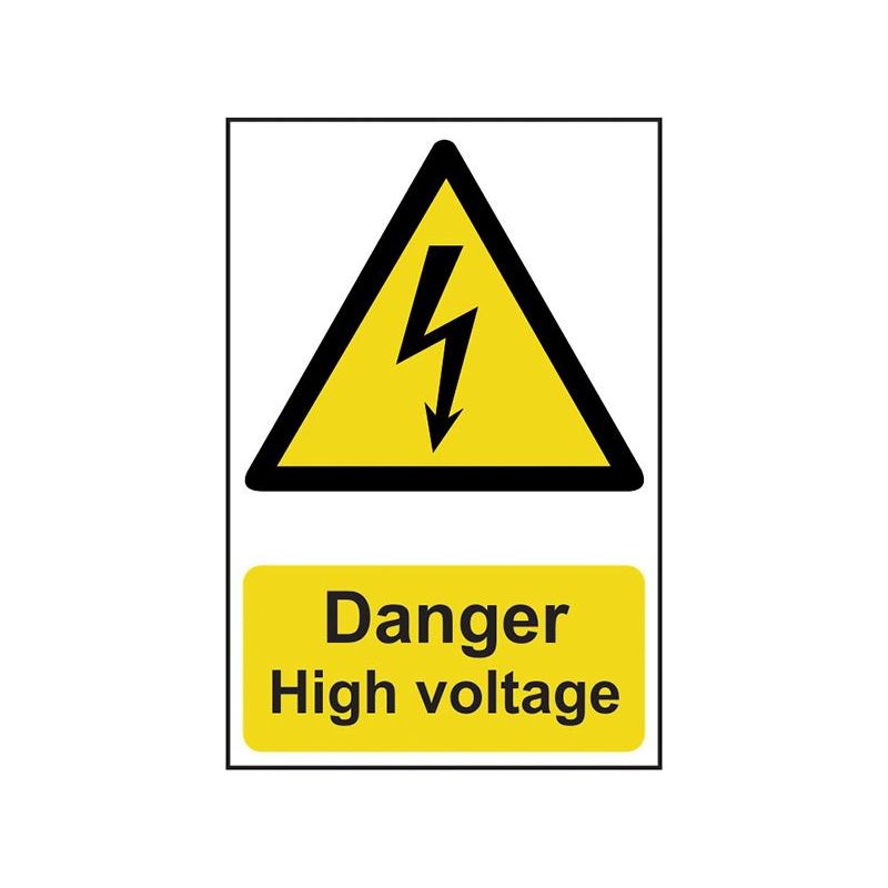 Scan Danger High Voltage - PVC Sign 200 x 300mm Scan - Dynamic Drive