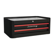 Sealey Retro Style Topchest Mid-Box & Rollcab Combination 10 Drawer Black with R Sealey - Dynamic Drive