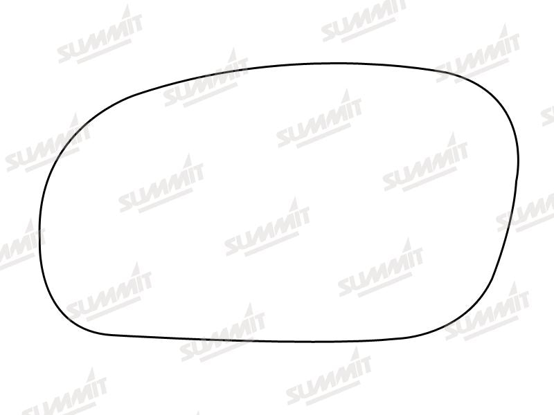 Summit Stick-On Standard Mirror Glass fits Daewoo Espera LHS Summit - Dynamic Drive