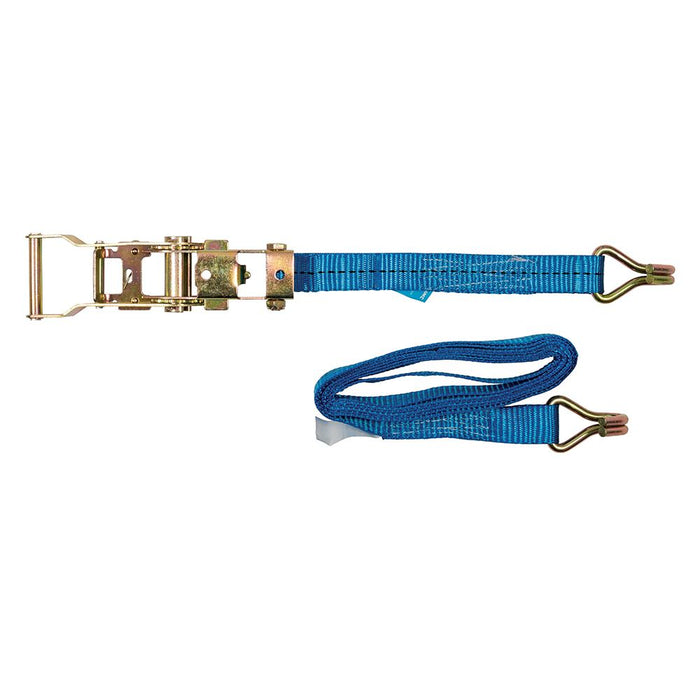 Silverline Ratchet Tie Down Strap J-Hook 3m x 27mm - Rated 350kg Capacity 700kg Silverline - Dynamic Drive
