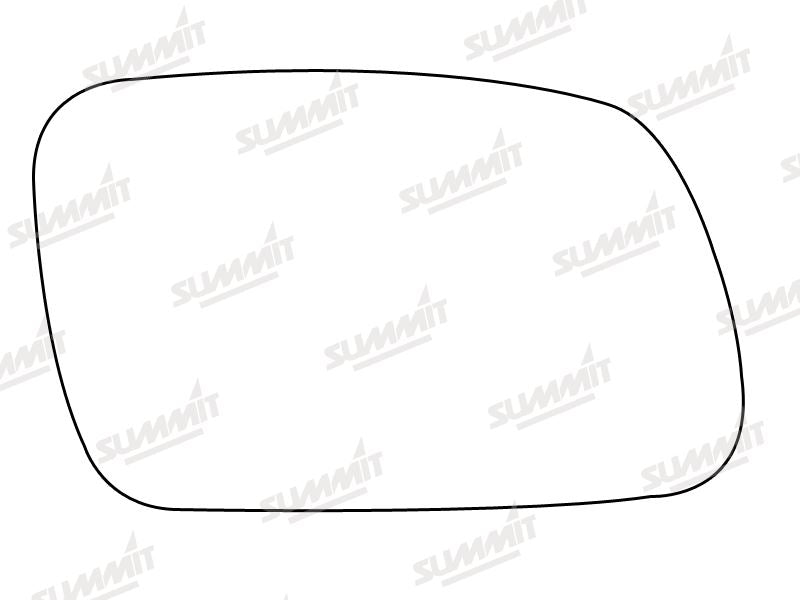 Summit Stick-On Aspheric Mirror Glass fits Peugeot 307 RHS Summit - Dynamic Drive